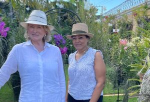 Afamada estadounidense Martha Stewart visita Orquidomus