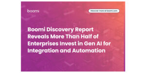 Resumen: El informe Boomi Discovery revela que más de la mitad de las empresas invierte en IAgen para sus necesidades de integración y automatización