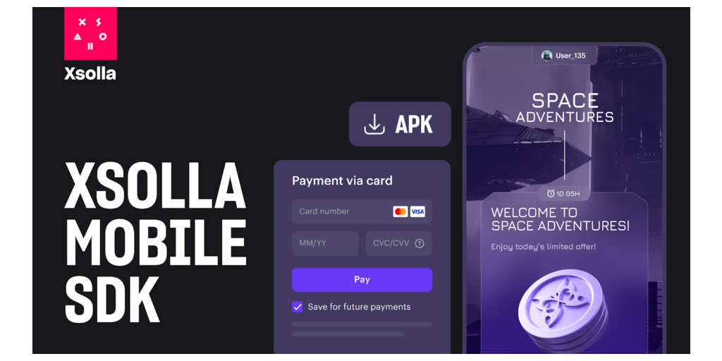 El SDK Mobile de Xsolla optimiza los pagos dentro de las aplicaciones y los pagos para distribuciones alternativas fuera de las tiendas en plataformas iOS y Android